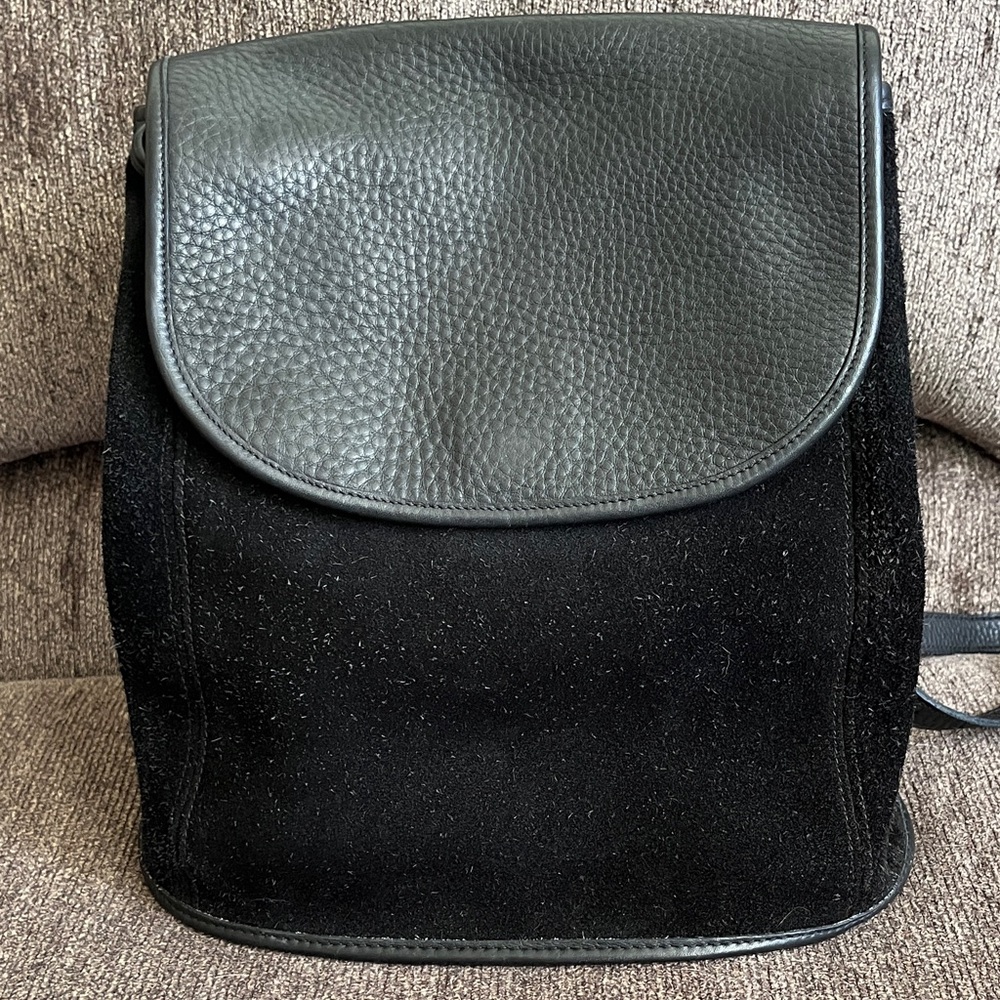 COACH Vintage 9016 Berkeley Series Convertible Backpack Black Leather Suede USA